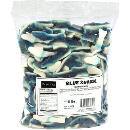 Kervan, Blue Shark Gummy Candy, 5 Lbs (Best Gummy Shark Bait)