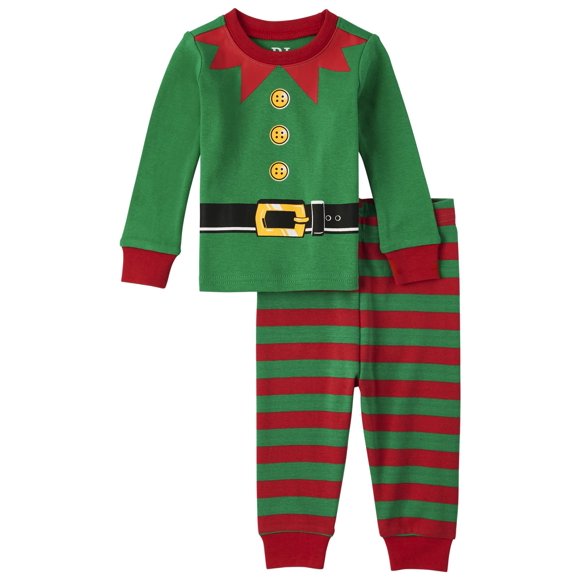Conjunto de pijama The Children's Place Elf Suit de algodón para 6 a 9 meses
