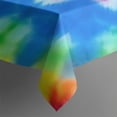 thumbnail image 3 of Colorful Tie Dye Lotus Pattern Rectangle Tablecloth 60"x84",Waterproof Polyester Rectangle Table Cloth, Wipeable Spillproof Polyester Tablecloth for Dining, Camping, Indoor and Outdoor, 3 of 5