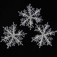 thumbnail image 2 of IGEED 3pcs Christmas Snowflake Decorations,Plastic Glitter Snow Flakes Ornaments for Winter Christmas Tree Decoration Pendant,Party Wall Ceiling Window Decorations, 2 of 16
