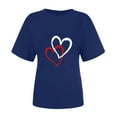 thumbnail image 5 of miqiqism Valentines Womens Outfits Short Sleeve Heart Grapghic Tshirts Top Loose Round Neck Pullover Shirts Lightweight Blouses Clothing 2025 Tees Blouses,#01_Blue,XXL, 5 of 6