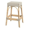 thumbnail image 1 of Butler Specialty Company Robias Rectangular Rattan 30" Bar Stool - White & Tan, 1 of 6
