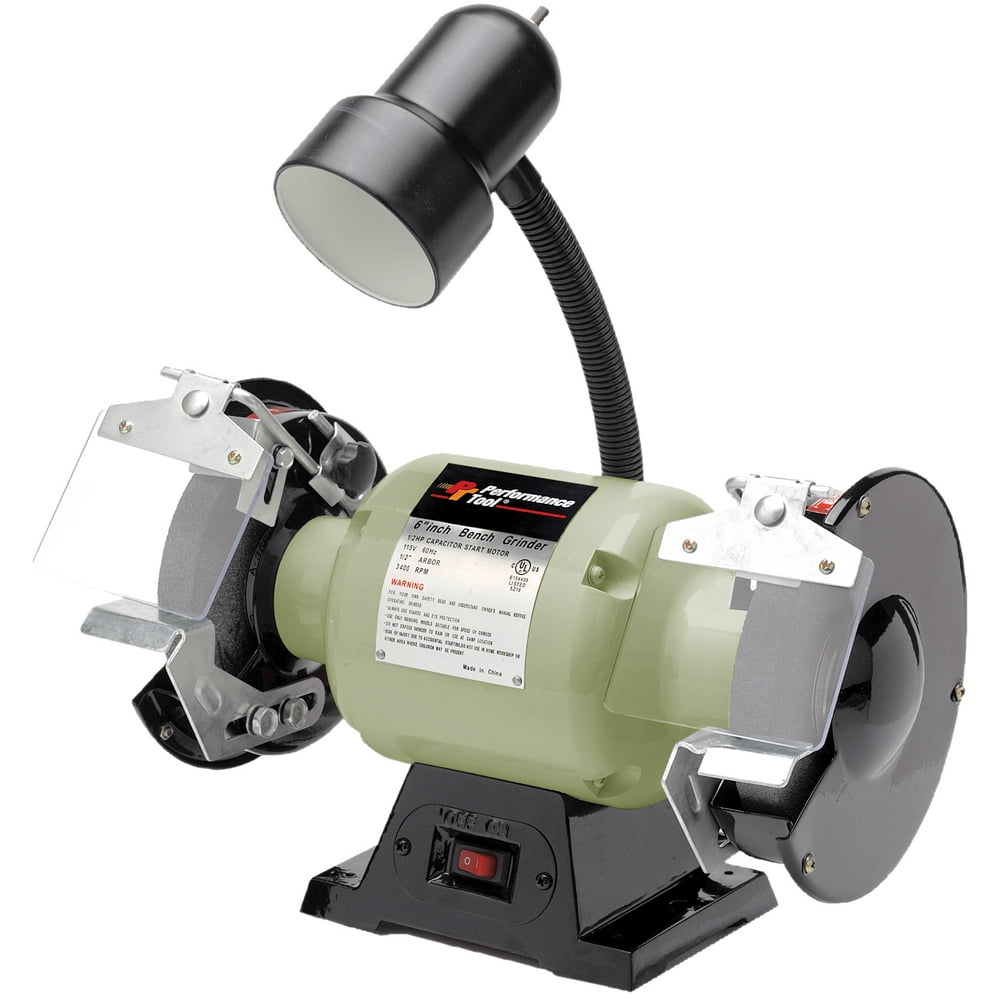 Performance Tool 6 Inch Bench Grinder With Worklight (W50001) Walmart
