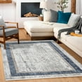 thumbnail image 2 of Navy Framed Area Rugs for Living Room Washable Rugs Boho Moroccan Area Rug Soft Neutral Geometric Bohemian Carpet Distressed Indoor Rug for Bedroom Dining Room Office Foldable Nonslip Rug, 2 of 9
