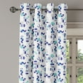thumbnail image 3 of Ambesonne Mid Century Grommet Curtain, Art Deco Seventies, 50" x 63", Turquoise Navy Blue Grey, 3 of 6