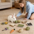 thumbnail image 4 of Rabbit Supplies, Rabbit Chew toys, interactive Pet toys, Willow Branches, Orchard Grass Hay, 3 in Wicker Balls, 29 Pc Assorted Pack, Guinea Pig Chew Accessories (170 Chars), 4 of 5