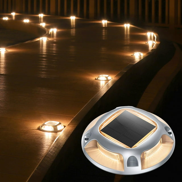 Luces solares para entrada AGPTEK, paquete de 24, impermeables, 2 modos de color