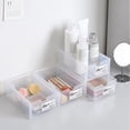 thumbnail image 4 of Birdeem Small Desk Organizer, Stackable Organizer Drawers, Clear Desk Storage Box, Stacking Desktop Organizer for Office and Home(Wide Open Version, White) -1 Count, 4 of 12