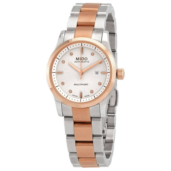 Mido Multifort Automatic Diamond White Dial Ladies Watch M005.007.22.036.00