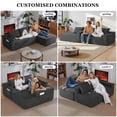 thumbnail image 4 of Aukfa 96" Cloud Sectional Sofa Deep Seat Boneless Couch Modular L-Shaped Couch, Right Chaise Corduroy Sofa for Living Room, Dark Gray, 4 of 9