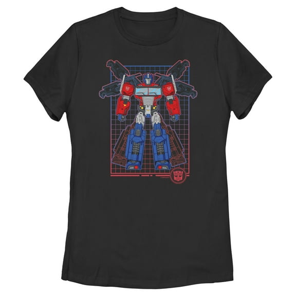 Women's Transformers Optimus Prime Grid Graphic T-Shirt