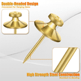 thumbnail image 5 of 60Pcs Double Headed Nails for Hanging Pictures, Wall Hangers Without Nails Thumb Tacks for Wall,Gold, 5 of 8