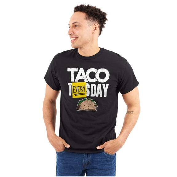 Taco Tuesday Everyday Mexican Foodie Plus Size Crewneck Graphic Tee Shirt Brisco Brands 2X