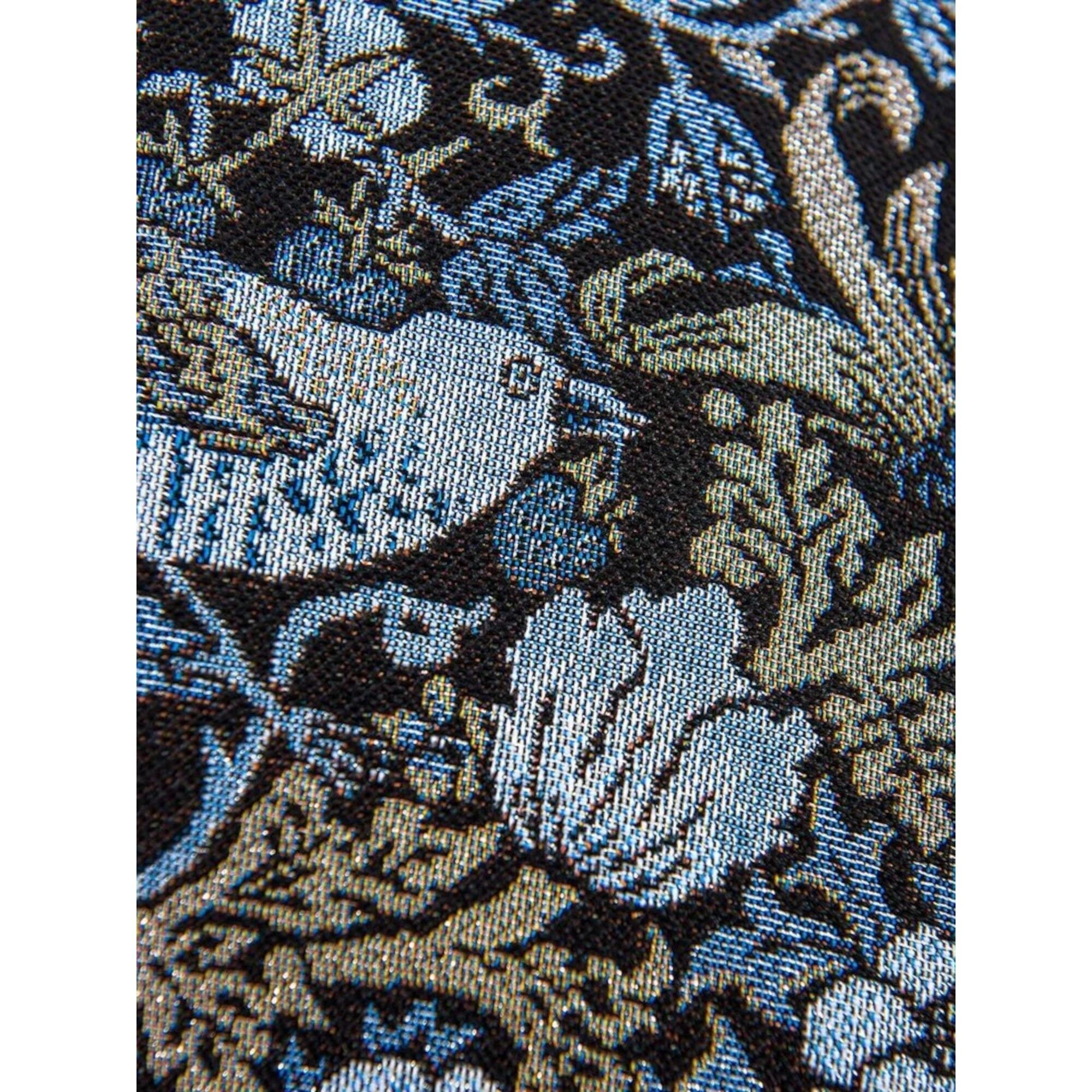 Stp Goods William Morris Blue Birds Throw Pillow with Insert 18x18” (45x45 cm) Square Tapestry Pillow Sofa Cushion Decorative Couch Cushion for Sofa Living Room Bedroom, Blue Black