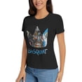 thumbnail image 5 of Jean Michel Basquiat Women's Hawaiian Cotton Short Sleeve T Shirts Tops,Novelty Crewneck Graphic Tee Clothing, 5 of 5