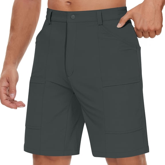 Ynynloco Men's Hiking Cargo Shorts Quick Dry Lightweight Stretch Hiking Shorts for Men with Pockets