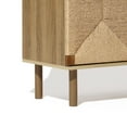thumbnail image 5 of LuxenHome 31" Sideboard Buffet Cabinet with Storage, Seagrass Boho Accent Cabinet, Mid Century Modern Small Sideboard Storage Cabinets for Kitchen, Living Room, Entryway, 5 of 10