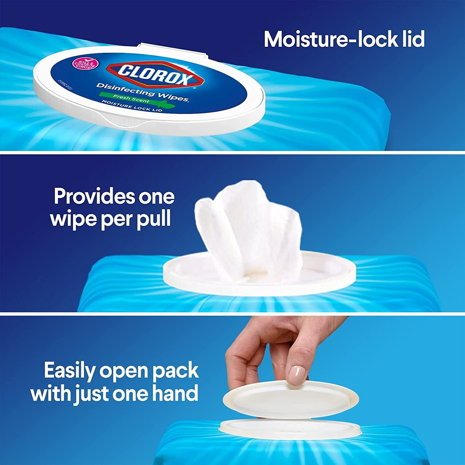 CloroxPro Disinfecting Wipes Bleach Free - All Purpose, Fresh Scent - 75 Count Pack of 6