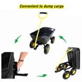 thumbnail image 4 of Wheelbarrow Wagon Heavy-Duty Garden Cart – 660 lb Load Capacity, 10" Pneumatic Tires, Steel Frame, Easy-Dump Tray, Black, 4 of 9