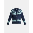 thumbnail image 5 of Time and Tru Women's Fair Isle Cardigan Sweater, Midweight, Size XS-XXXL, 5 of 5