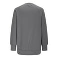 thumbnail image 5 of Htigea Womens V Neck Long Sleeve Sweatshirts Casual Loose Fit Pullover Tops Lightweight Fall Sweatshirts Dark Gray S, 5 of 9