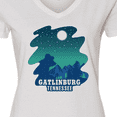 thumbnail image 4 of Inktastic Smoky Mountains Gatlinburg Tennessee with Bear Women's V-Neck T-Shirt, 4 of 5