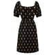 thumbnail image 5 of Patrón de granos de café v2 Vestido de manga corta Ropa de verano para mujer Vestidos largos velados, 5 of 6