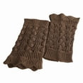 thumbnail image 4 of SPRING PARK Women Fashion Crochet Solid Color Knitted Lace Trim Boot Cuffs Toppers Short Soft Leg Warmers Socks, 4 of 5