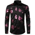 thumbnail image 1 of Camisas hawaianas con flores, camisas de moda para hombre, blusas playeras de manga larga, ropa para hombre, blusas Voion, camisas masculinas con flores, 1 of 6