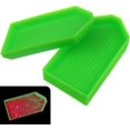 thumbnail image 3 of Plastic Bead Tray 3.54 x 1.85 inches Green Diamond Tray Art Diamond Painting Tray DIY Storage Handicraft Tool 24 Pieces (Green), 3 of 5