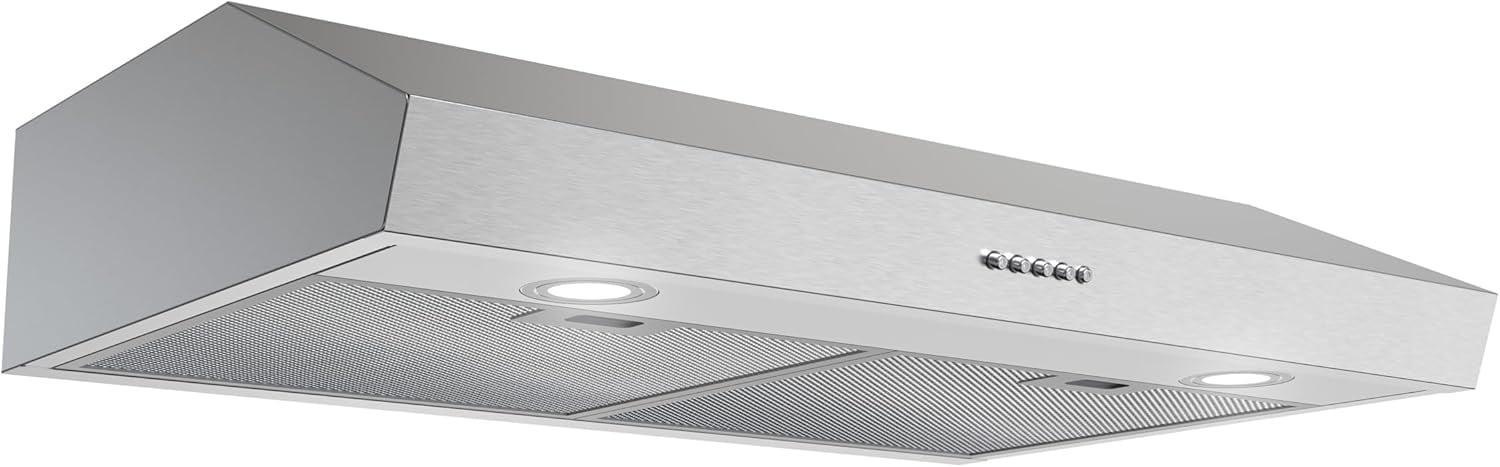 Streamline 30 in. Ardea Convertible Undermount 165 CFM Range Hood in Brushed Stainless Steel with Mesh Filters, Push Button Control, LED Lights