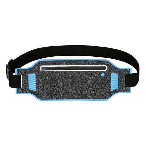 Cinturón para dinero súper delgado resistente al agua, para guardar teléfonos celulares, tarjetas, dinero, para viajes, deportes y yoga, azul cielo