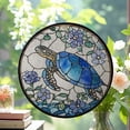 thumbnail image 2 of Sea Turtle Suncatcher, Floral Turtle Window Hanging, Unique Turtle Gift, Ocean Animal Home Decoration, Tortoise Gift, Stained Glass Ornament 2025, Holiday Decoration, Seasonal, 2 of 6