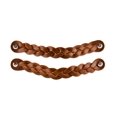 thumbnail image 1 of Tiradores de cuero trenzado Brute Strength color coñac, 2 unidades, 1 of 9
