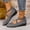 Gray Wedge Shoes for Women, variant on CYMMPU Women's Crisscross Strap Wedge Flats, Closed Toe Lightweight Daily Walking Shoes Brown 42