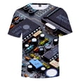 thumbnail image 6 of Men's round neck T-shirt mechanical motherboard printing 3D digital printing men's short sleeve, 6 of 7