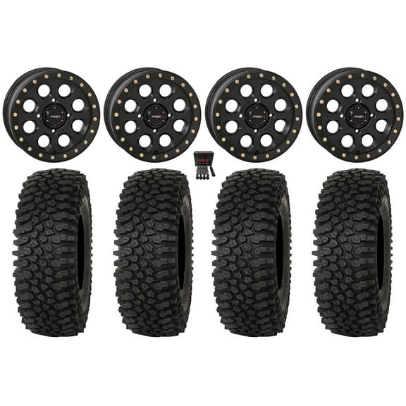 System 3 SB-7 15" Wheels Black (6 1) 37" Roctane STX Tires Polaris RZR XP 1000 / PRO XP / Ranger XP 900/1000