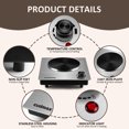 thumbnail image 3 of CUSIMAX 1500W Single Electric Hot Plate Portable, Stainless Steel Countertop Burner, Effortless to Clean for Hassle-Free Cooking,Halloween, 3 of 7