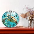 thumbnail image 2 of Big Sea Turtle in Sea Blue 10" Silent Wall Clock Non-Ticking Battery Clocks, 2 of 7
