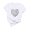thumbnail image 4 of Aloohaidyvio Valentines Day Tops for women,Womens Valentine's Day Short Sleeve Round Neck Printing Blouse T-Shirt, 4 of 6