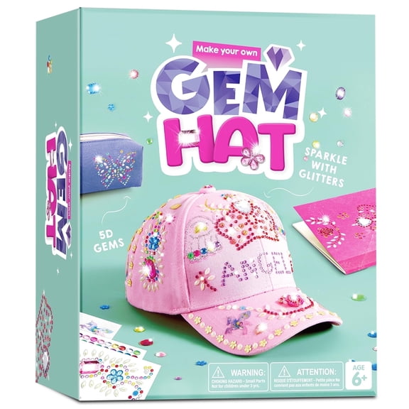 Joyfy Pink Baseball Cap Art Set, Arts And Crafts For Kids Ages 8-12, Christmas Birthday Gifts for Girls