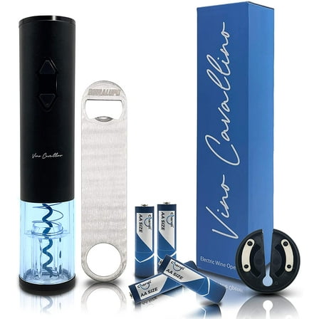 Vino Cavallino, Electric Wine Opener  For Bars, Homes, and Celebrations. Electric Wine Bottle Corkscrew.