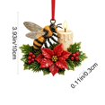thumbnail image 2 of Christmas Bird Acrylic Ornament 3.9 Inch Poinsettia Candle Hanging Tree Decor Design D, 2 of 8