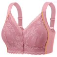 thumbnail image 2 of Lixiuxyad Womens Full Coverage Bra Front Closure Bras For Comfortable Adjustable Straps Lace Underwire Support Everyday Wear,Red, 2 of 4