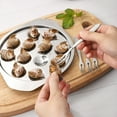 thumbnail image 5 of Stainless Steel Escargot Dish 12 Holes Oyster Serving Pan Mushroom Snail Plate Metal Seafood Serving Tool Escargot Tableware for Home BBQ, 5 of 7