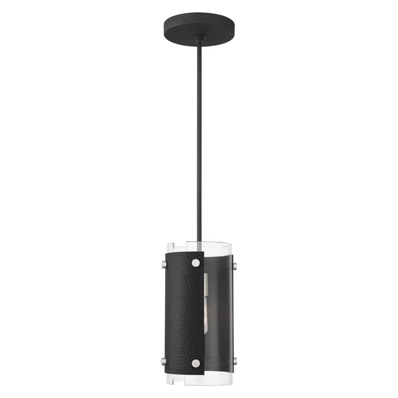 45991-04 Livex Lighting Barcelona - 1 Light Pendant in Industrial Style - 8 Inches wide by 21 Inches high     -Traditional Installation