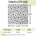 thumbnail image 2 of Blue White Mushroom Light Pink Pattern Square Fitted Tablecloth with Elastic Edge,Square Table Cover,Washable Elastic Table Cover for Home Kitchen Party Decor 34"x34", 2 of 6