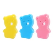 6Pcs Baby Bath Sponges Bear Shape Shower Sponges Bathroom Supplies for Infants Kids Adults
