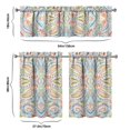 thumbnail image 6 of Kitchen Curtains 36 Inch Short - 3 Panel Set, Rod Pocket Window Curtain, Boho Floral Tribal Style, 100% Polyester for Farmhouse, Kitchen, Cafe, Bedroom, Easy Wash, 6 of 6