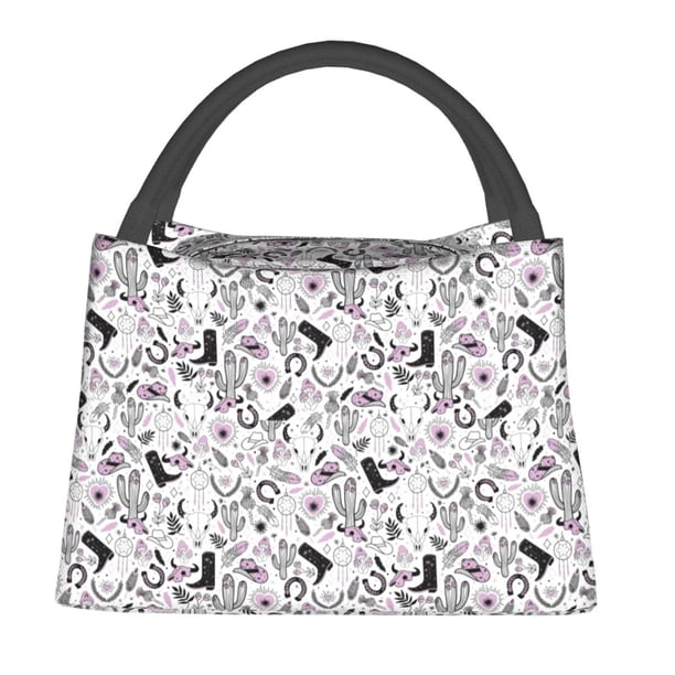 Fotbe Cowboy Bolsa Térmica Portátil con Estampado, Bolsa de Entrega de Alimentos Aislada, Bolsa Reutilizable de Gran Capacidad para Comidas y Supermercado